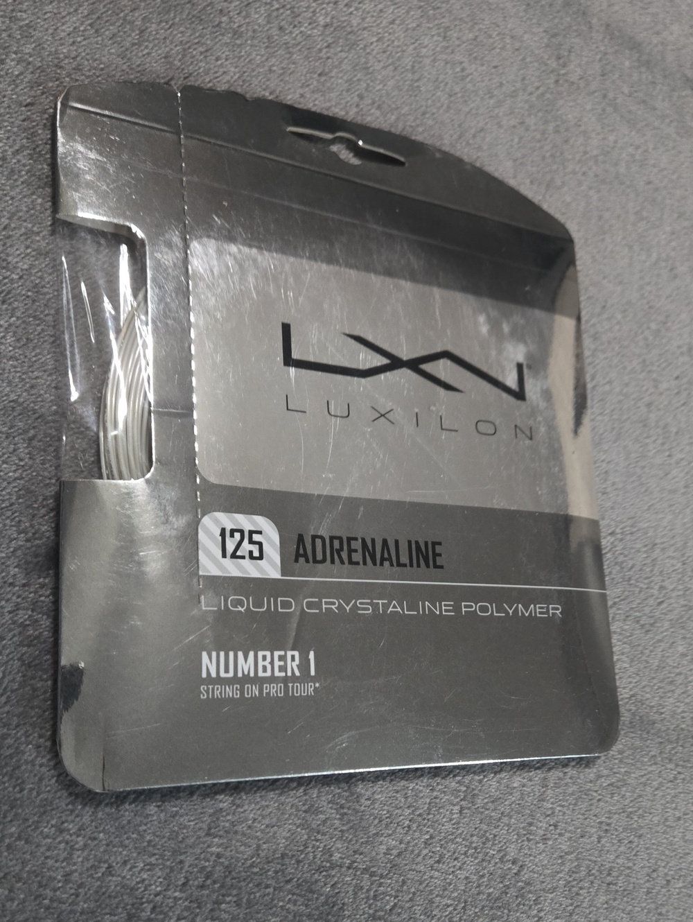 NEW Luxilon ADRENALINE ROUGH 16L 125 (1.25) Tennis String Set SILVER Pack